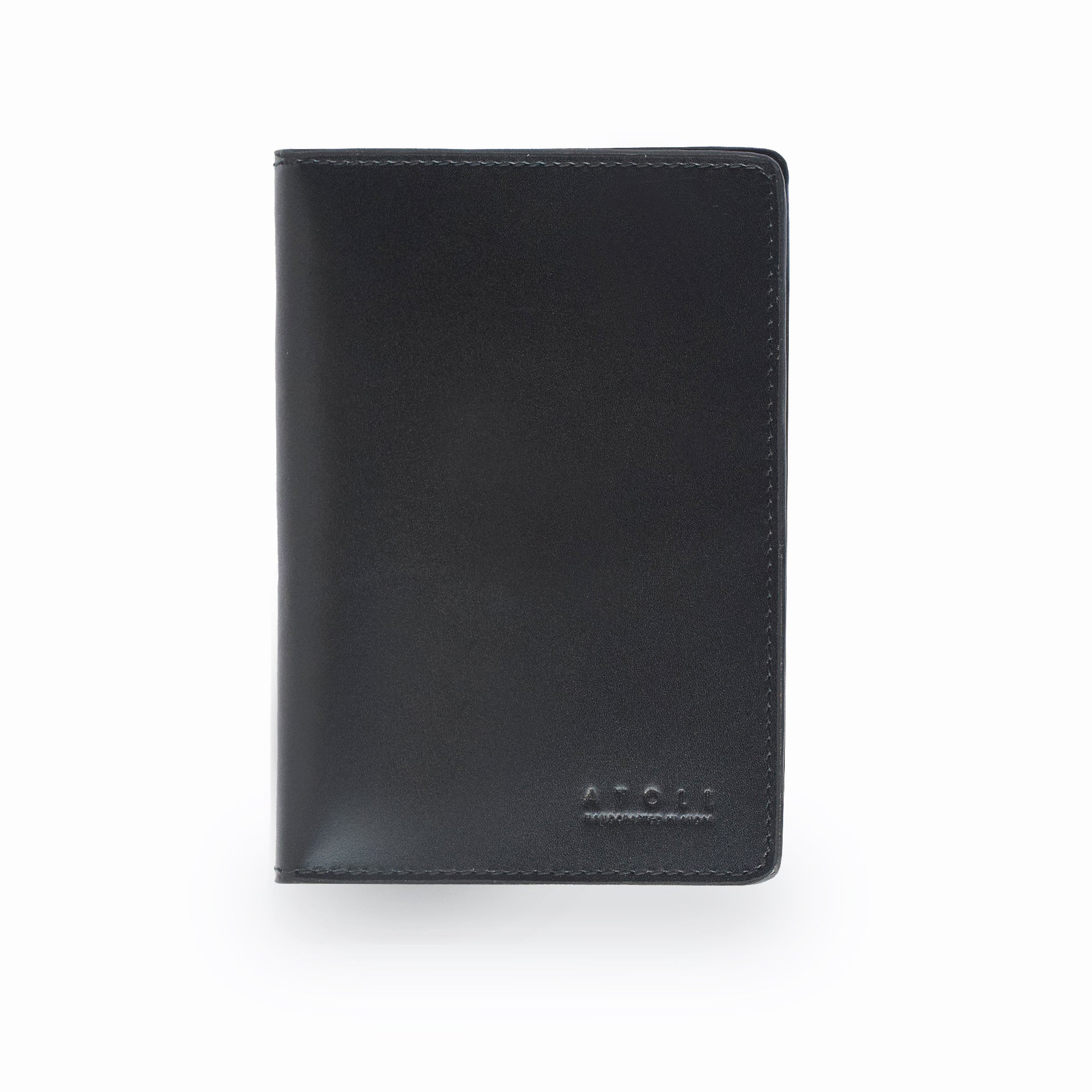 Utah Black Leather Passport Sleeve with Sim card Slot Atoll