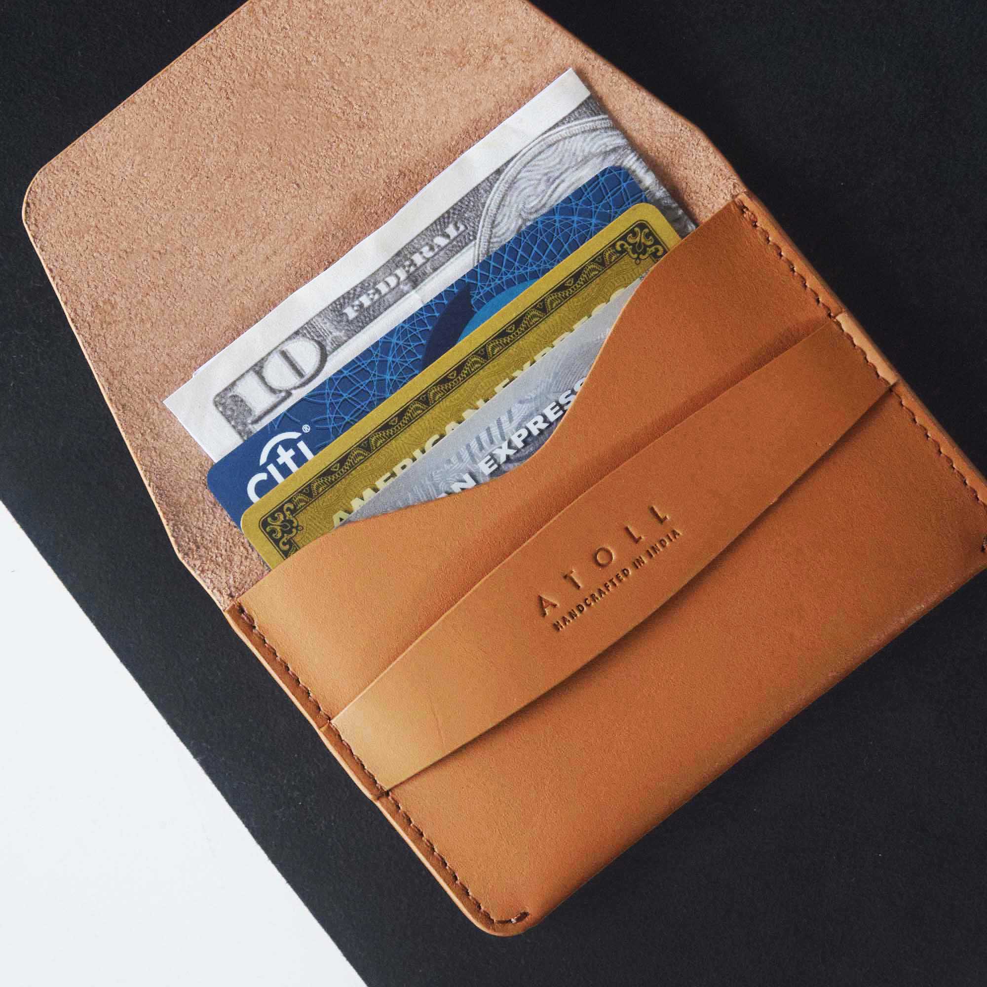 Greece Tan Flap Wallet