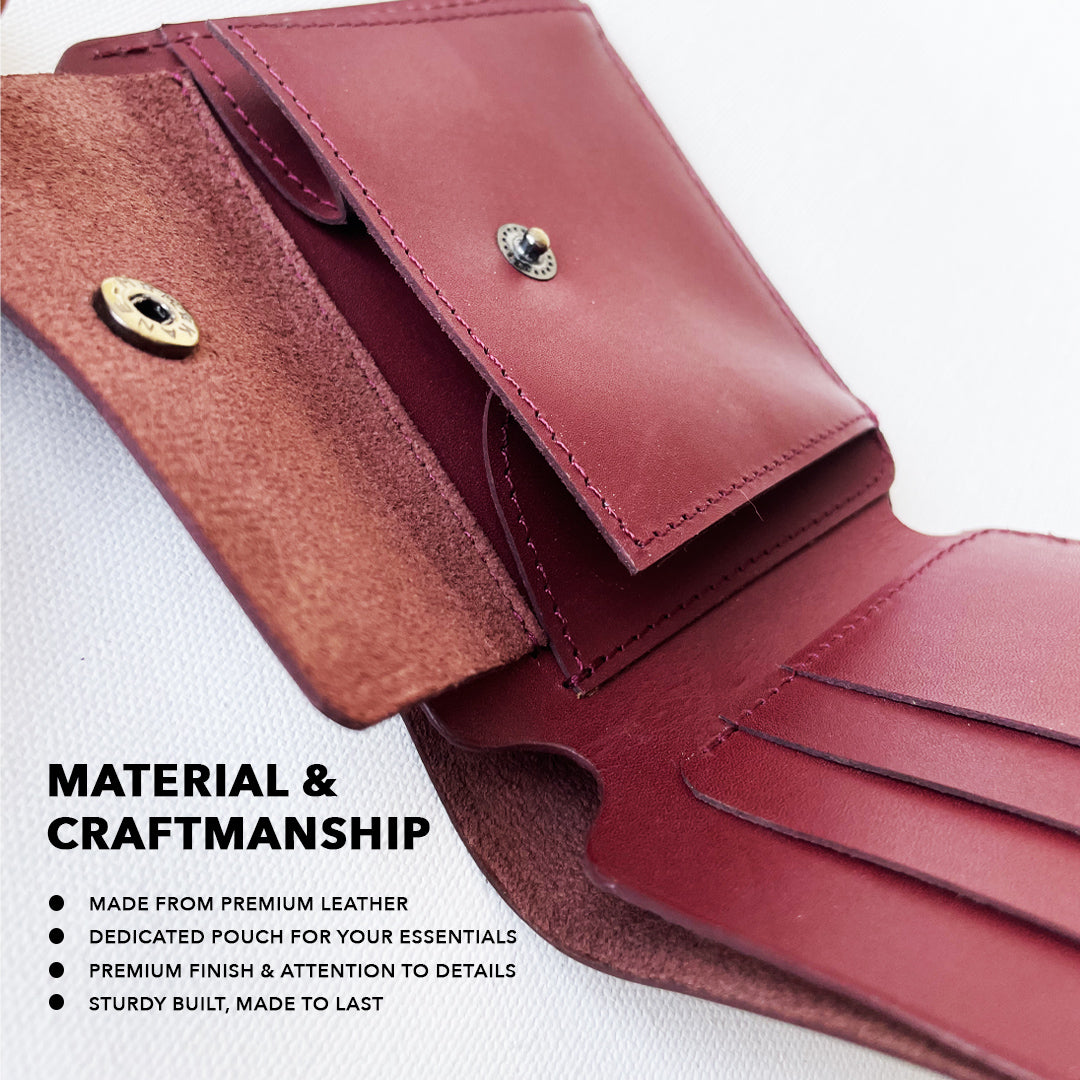 Abel Bifold Burgundy