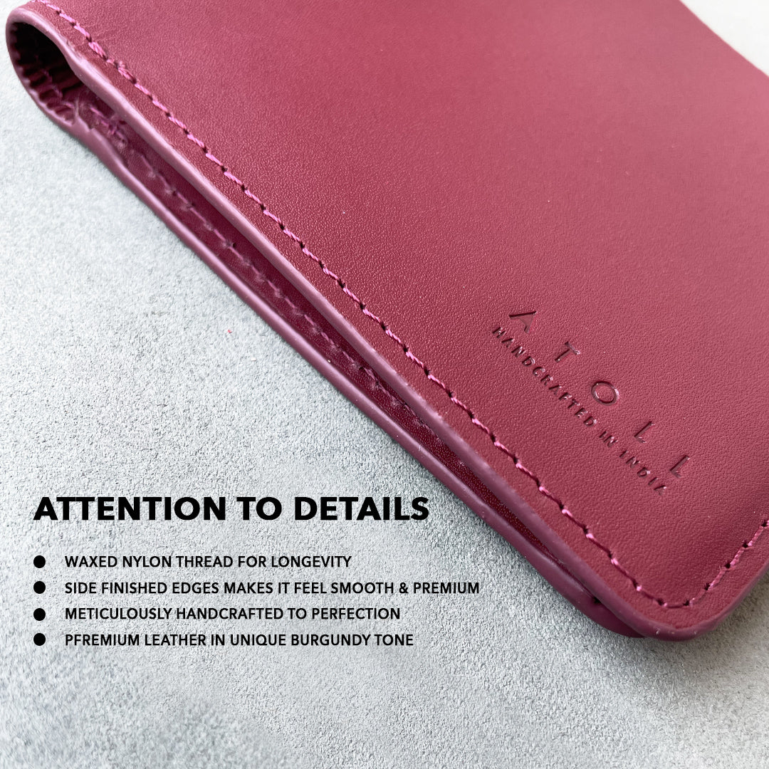 Abel Bifold Burgundy