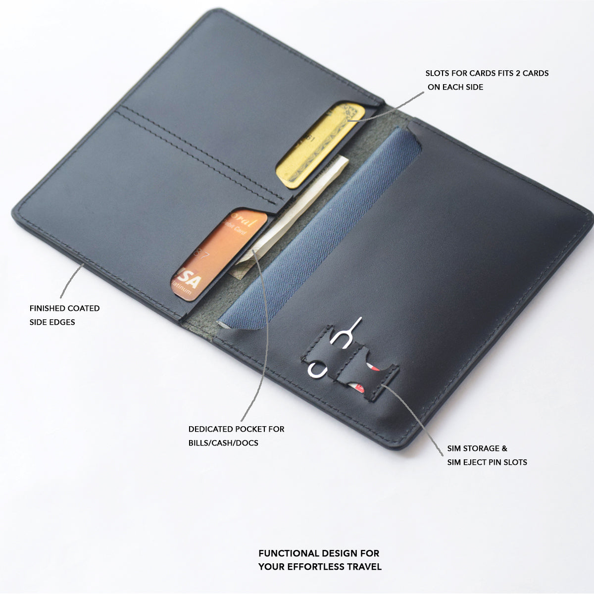 Utah - Passport Holder Black