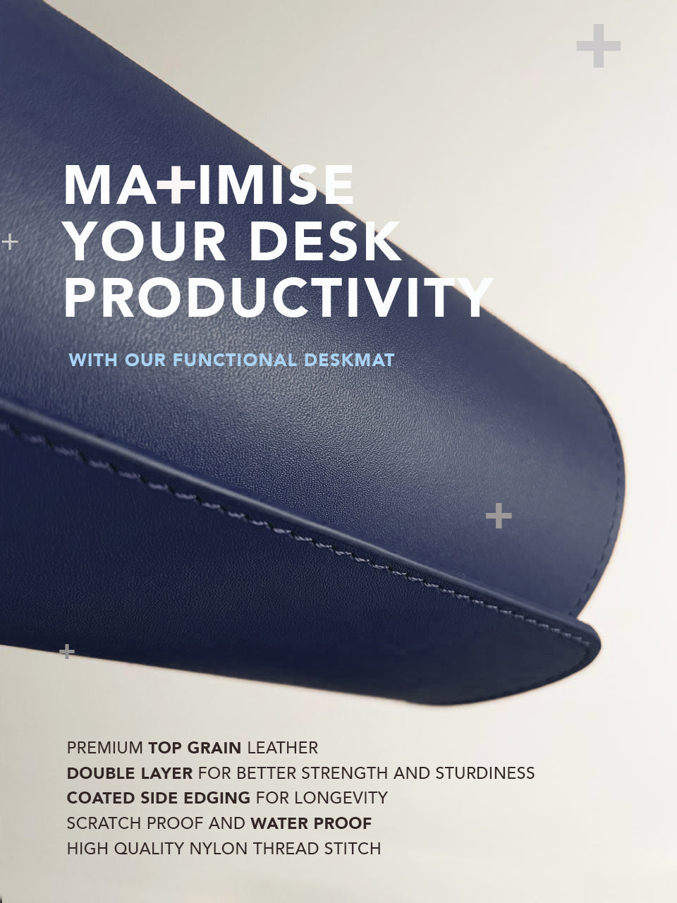 Leather Deskmat Navy