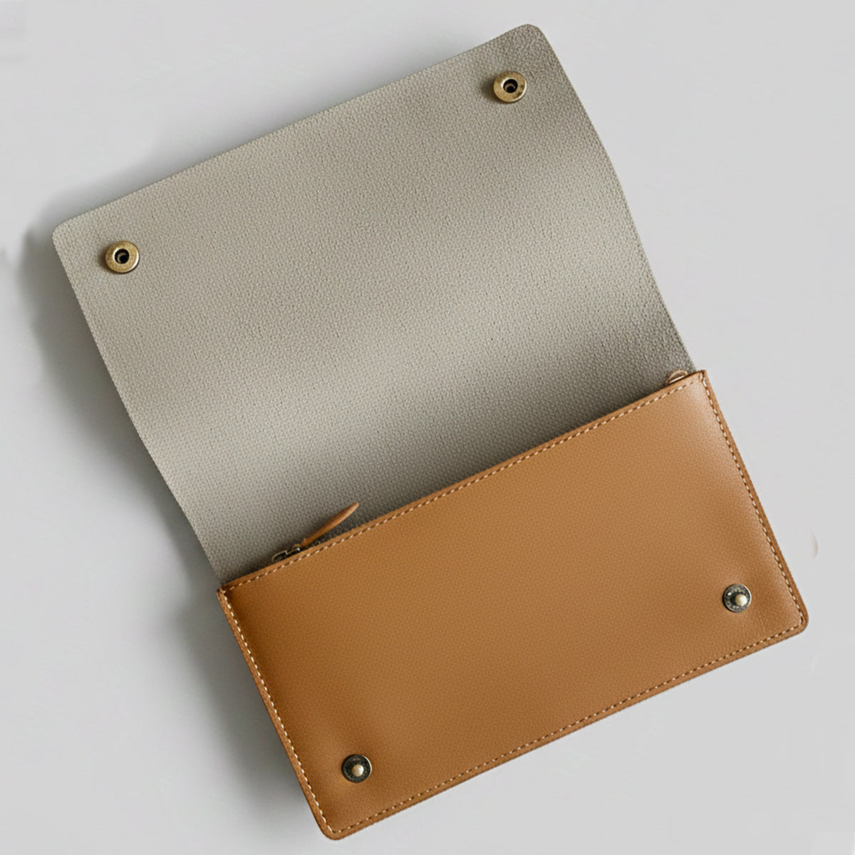 Moulin Tan Clutch with shoulder belt
