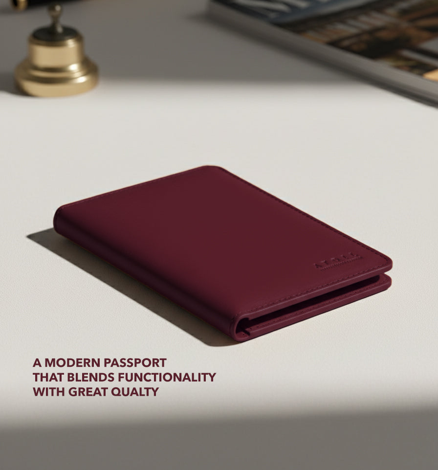 Utah Burgundy- Passport Holder