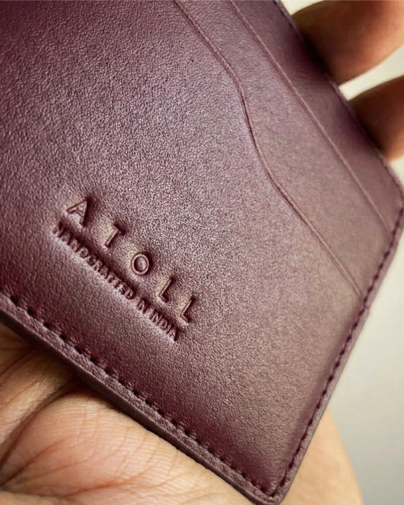 Derby Burgundy Card Wallet