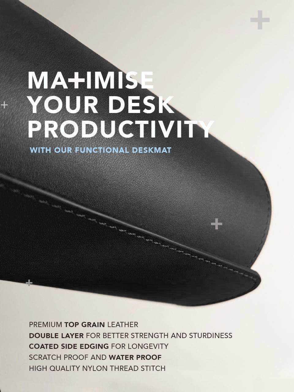 Leather Deskmat Black