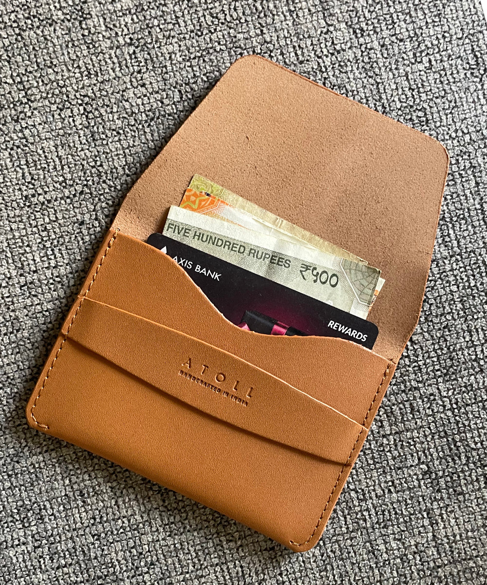 Greece Tan Flap Wallet