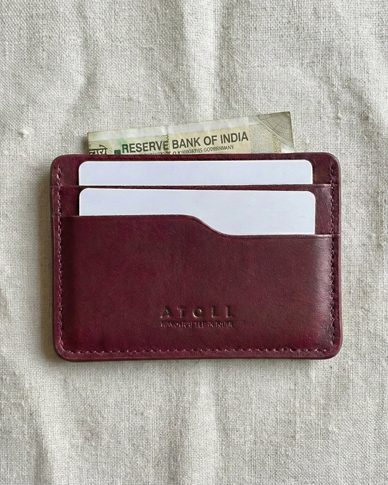Derby Burgundy Card Wallet