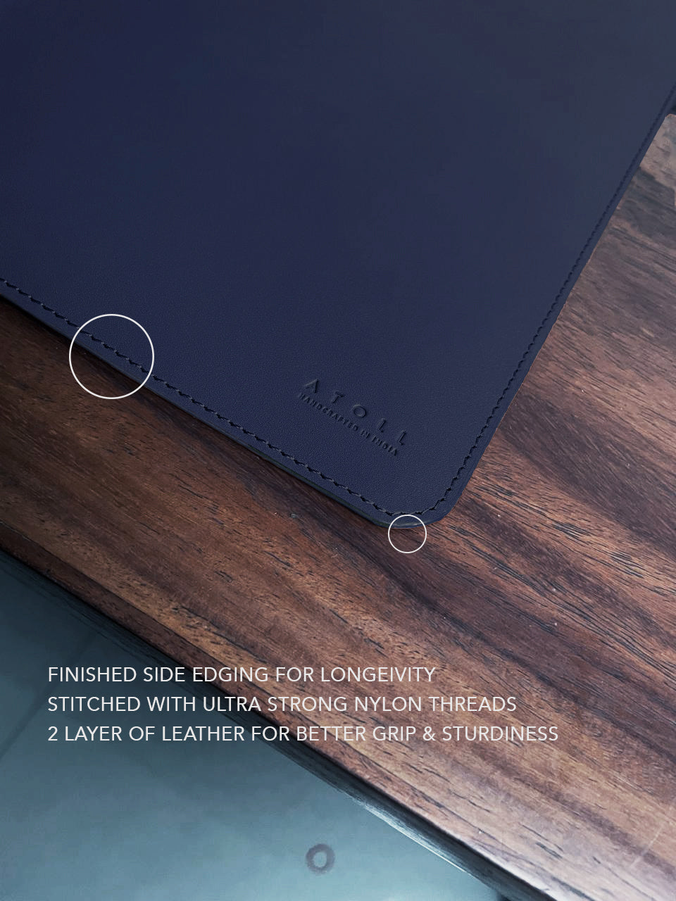Leather Deskmat Navy