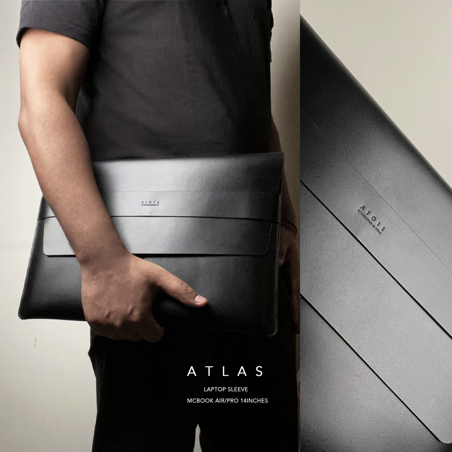 Atlas - Leather Laptop Sleeve  (13.3