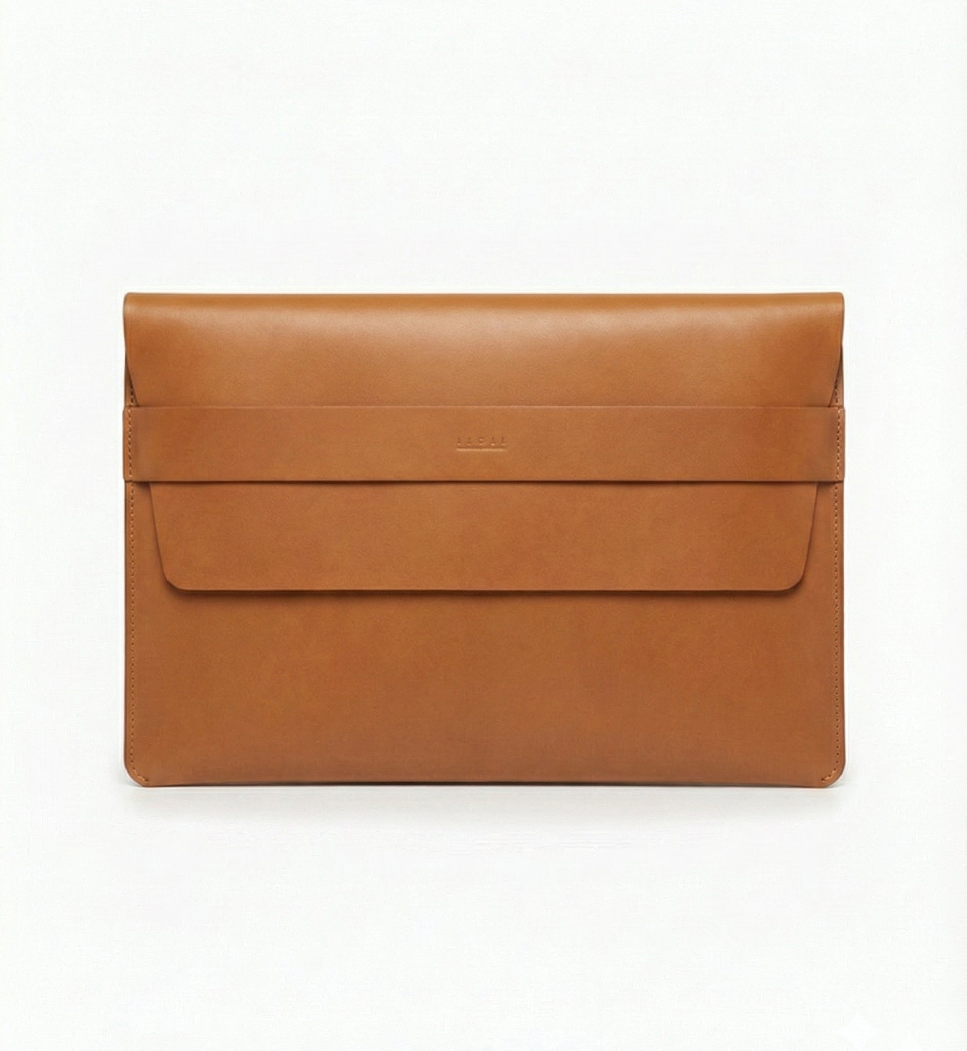 Atlas -Tan Leather Mcbook Sleeve