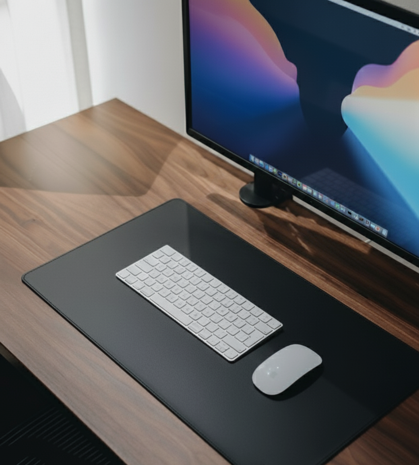 Leather Deskmat Black