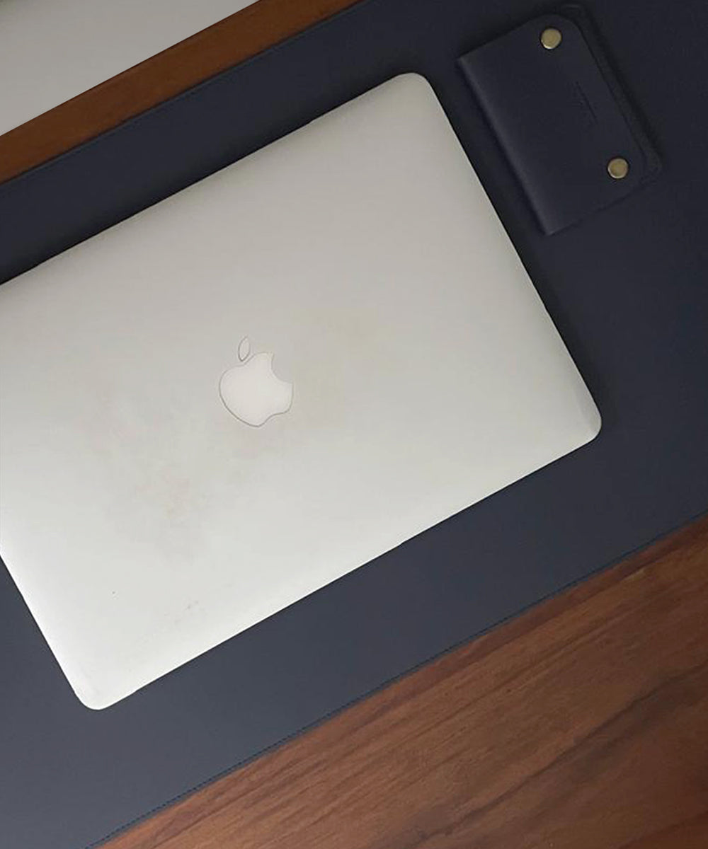 Leather Deskmat Navy