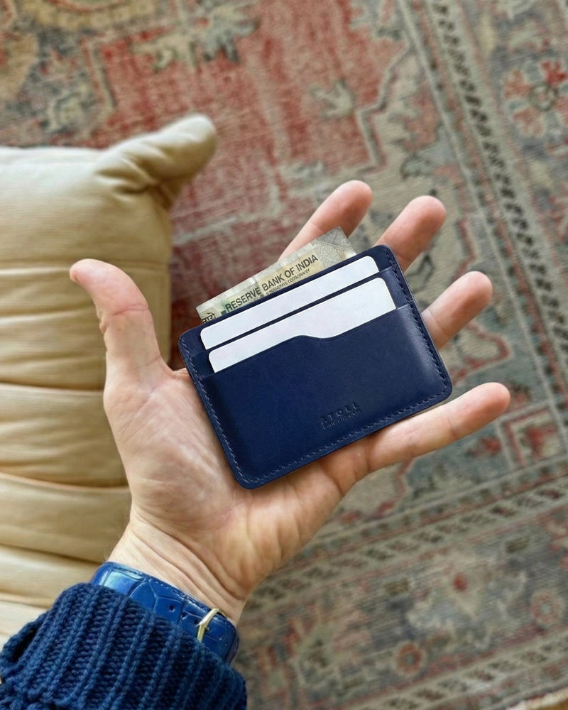 Derby Navy Card Wallet