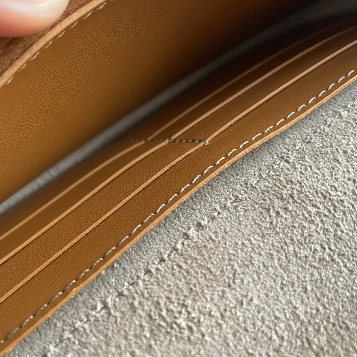 Moulin Tan Clutch with shoulder belt